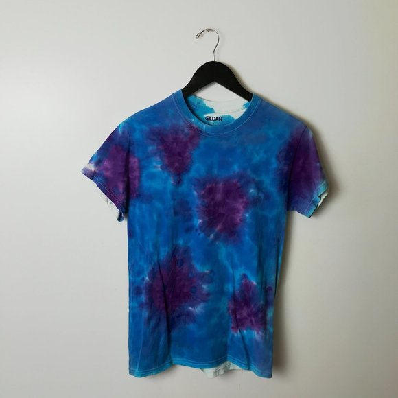 Gildan T Shirt Festive Trendy Tie Dye Tee Short Sleeve 100% Cotton Logo Adult - Picture 7 of 10